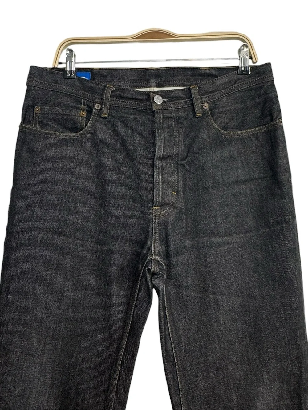 Acne Studios Blå Konst Land Black Straight Leg Jeans Dark Wash 29x32 Jeans Pants
